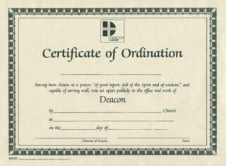 9780805472851 Certificate Of Ordination Deacon