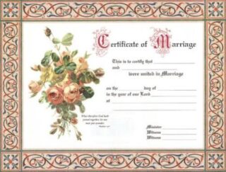 9780805404548 Certificate Of Marriage