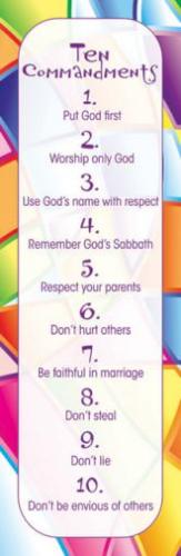 081407005485 Kids 10 Commandments Bookmarks