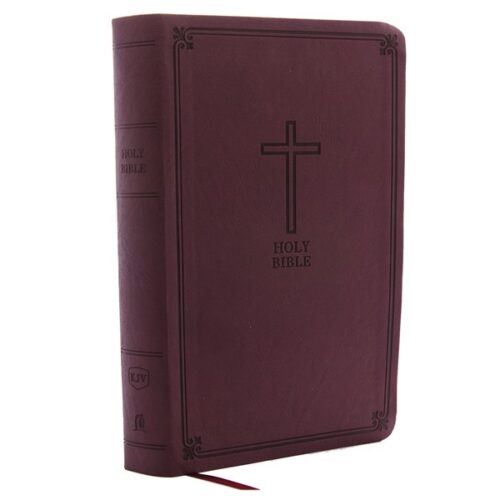 KJV Holy Bible: Personal Size Giant Print Burgundy Leathersoft, Red Letter