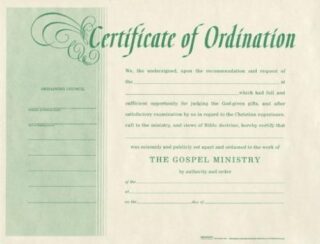 9780805472691 Certificate Of Ordination Minister