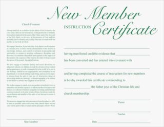 9780805472721 New Member Instruction Certificate