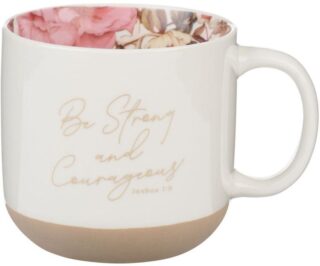 1220000720244 Large Novelty Inspirational Ceramic Coffee & Tea Mug for Women: Strong & Courage
