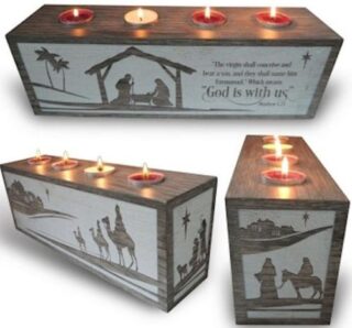 785525307994 Advent Block Nativity Scene With Tea Lights