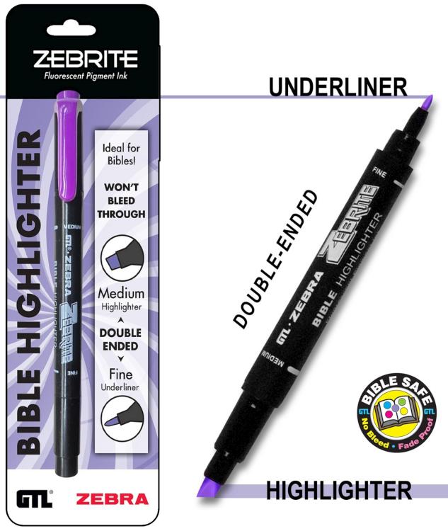 045888720817 Zebrite Double Ended Highlighter