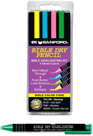 634989260744 Sanford Bible Dry Pencil Bible Highlighting Kit