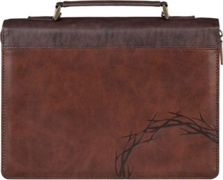 1220000720015 Premium Vegan Leather Inspirational Bible Cover for Men & Women: Amazing Grace w