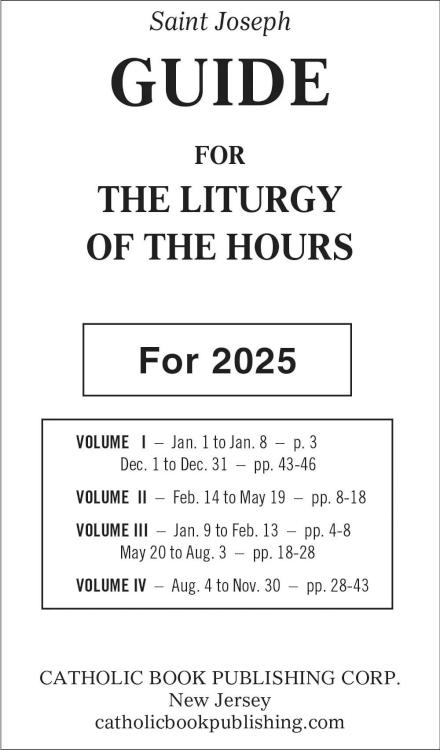 9781958237489 Saint Joseph Guide For The Liturgy Of The Hours For 2025
